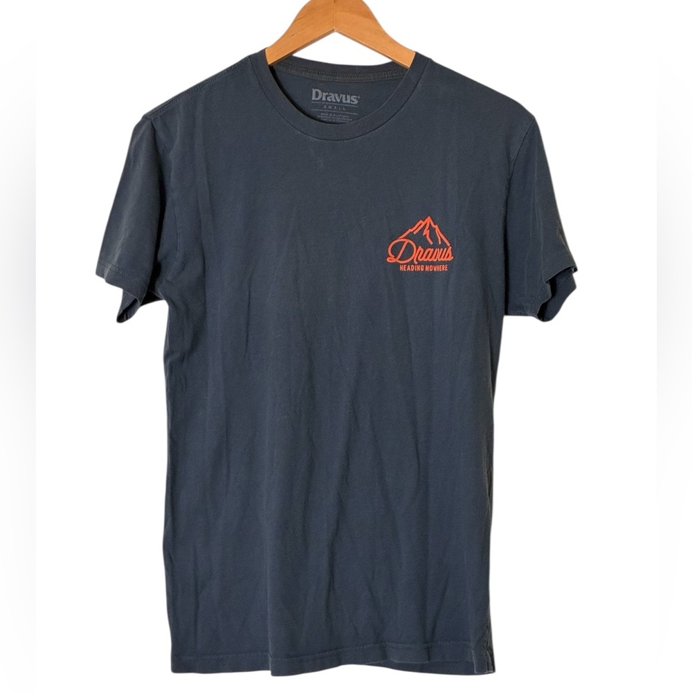 Dravus | LIKE NEW Blue crewneck short sleeve mountain graphic tee shirt small